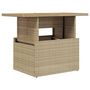 Voir la diapositive 2 : VIDAXL Table de jardin beige 100x55x73cm resine tressee et bois acacia