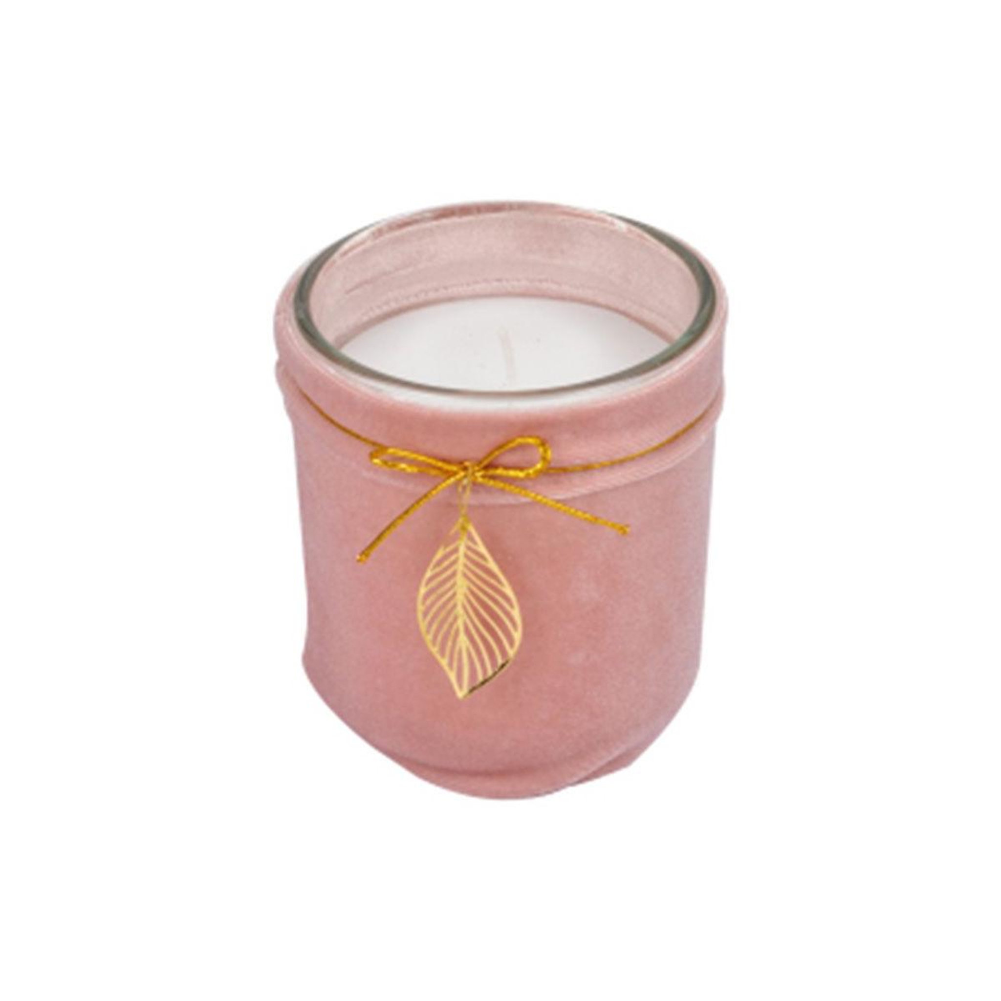 HOMEA Bougie parfumée velours  pendentif  8cm rose