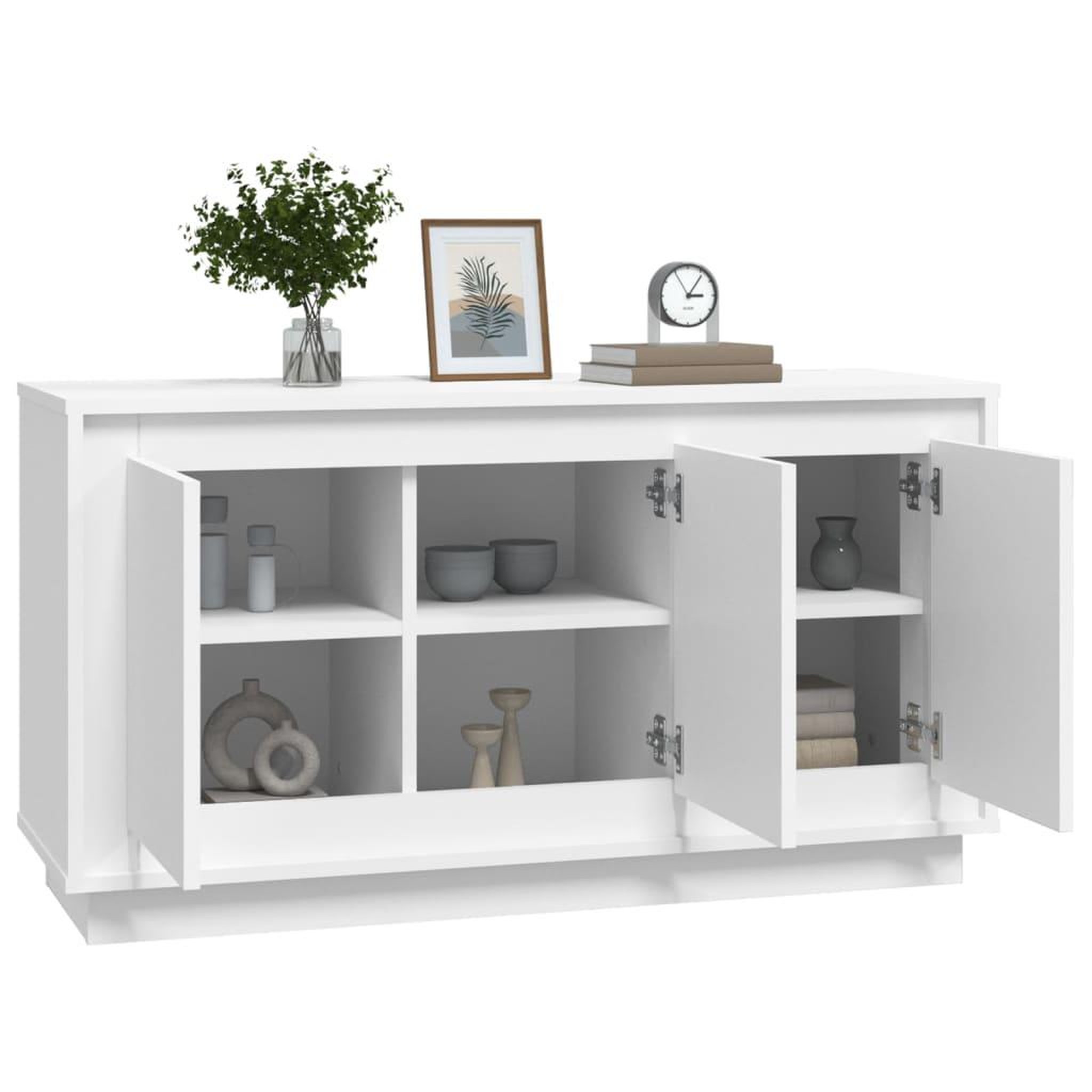Voir la diapositive 4 : VIDAXL Buffet blanc 102x35x55 cm bois d'ingenierie