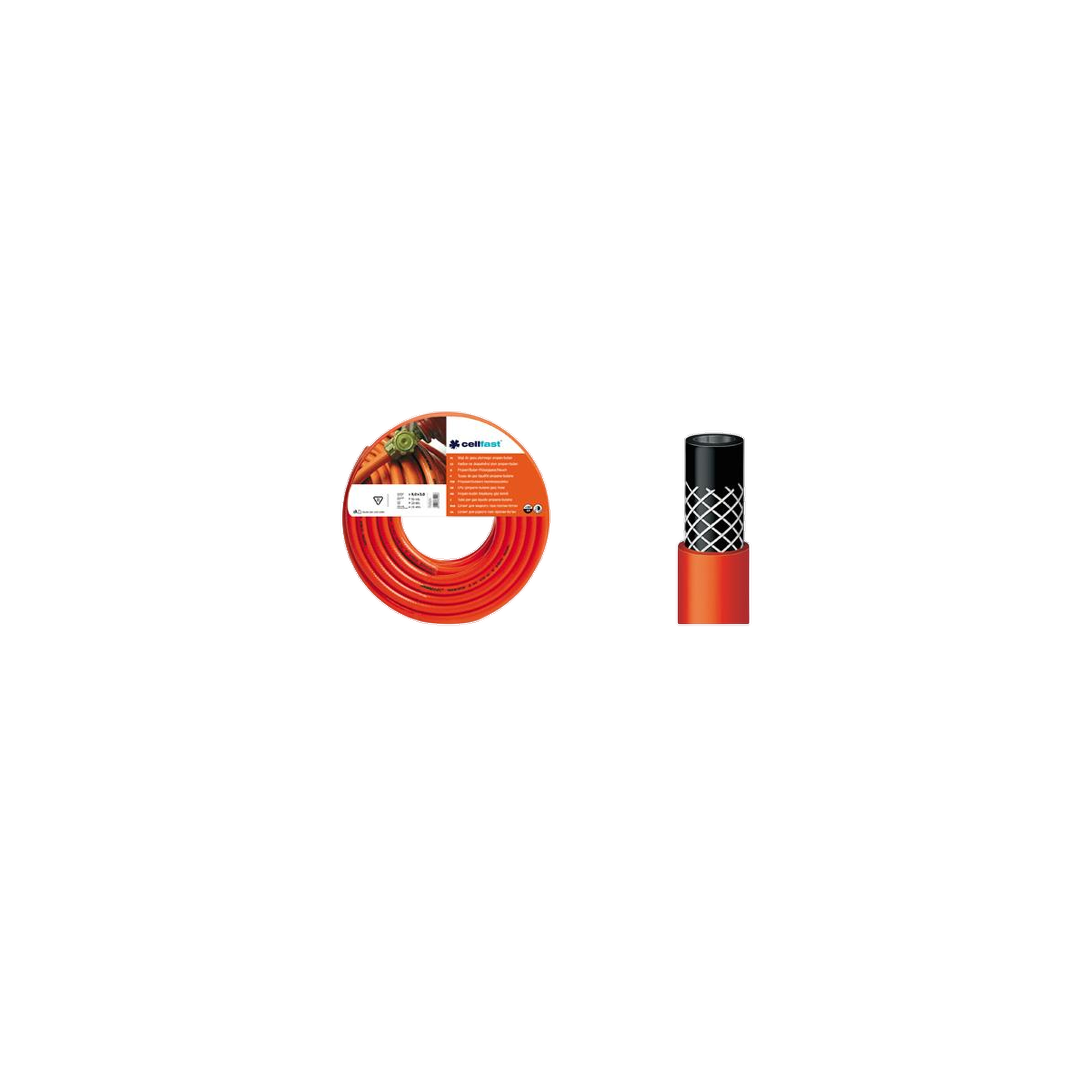 Voir la diapositive 2 : Cellfast Hose Cellfast 9x3mm couleur orange/noire