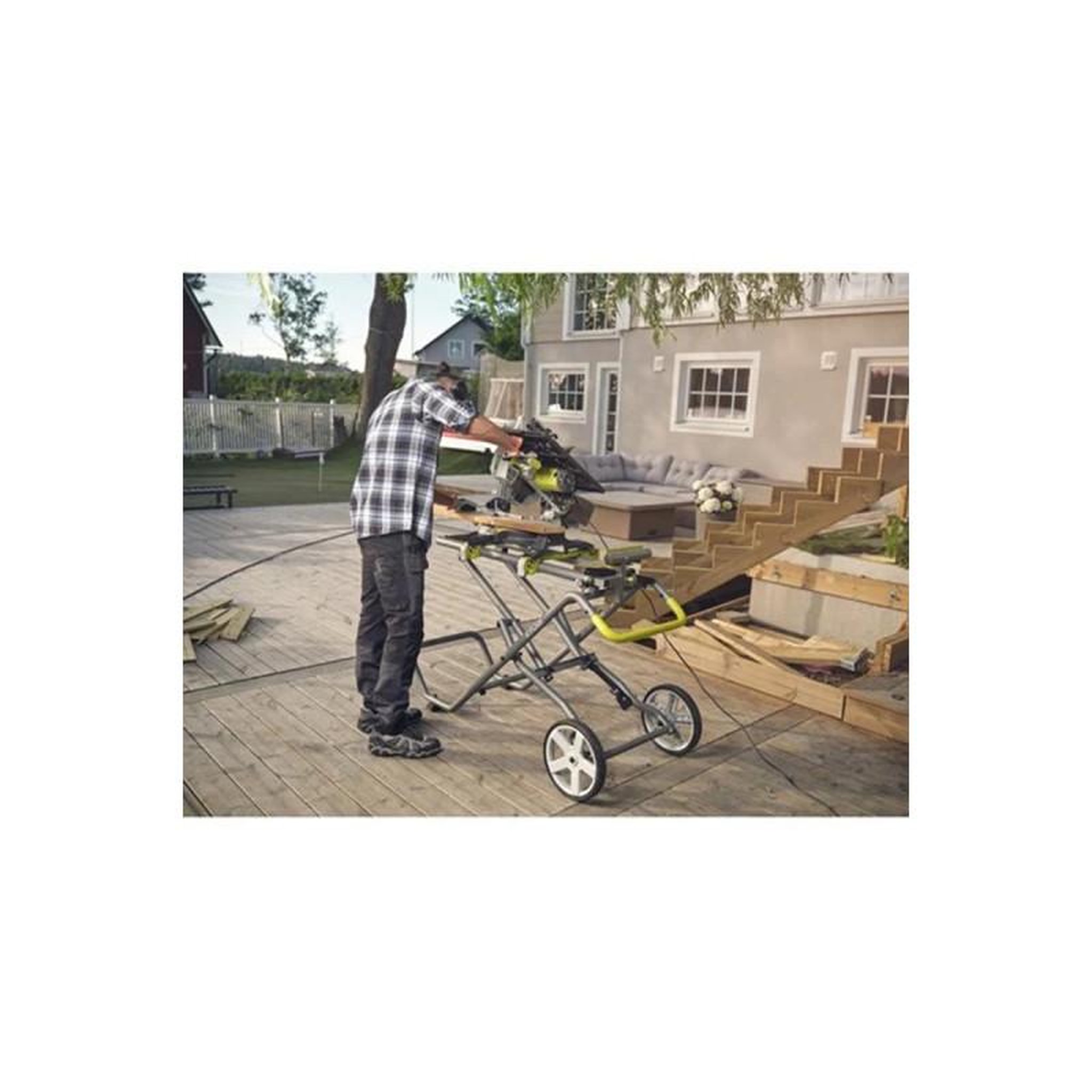 Voir la diapositive 4 : Ryobi Scie à onglet radiale électrique RYOBI - 2000W - 254mm - EMS254L