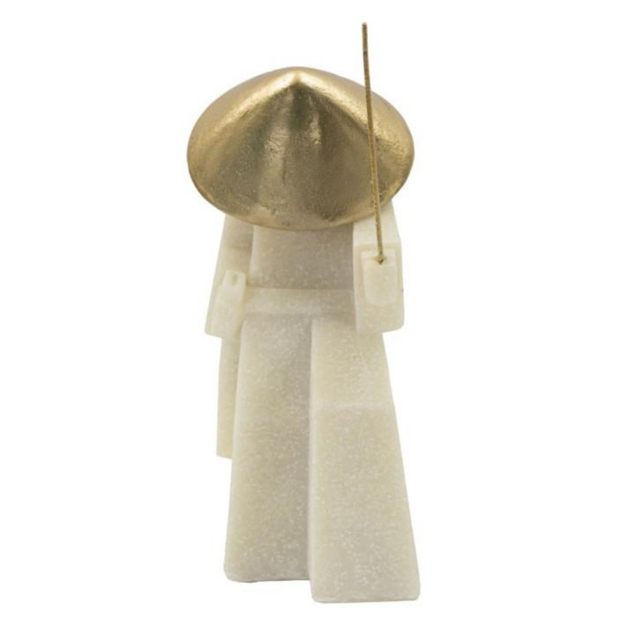 Paris Prix Statuette Déco Samouraï  Toku  24cm Blanc & Or