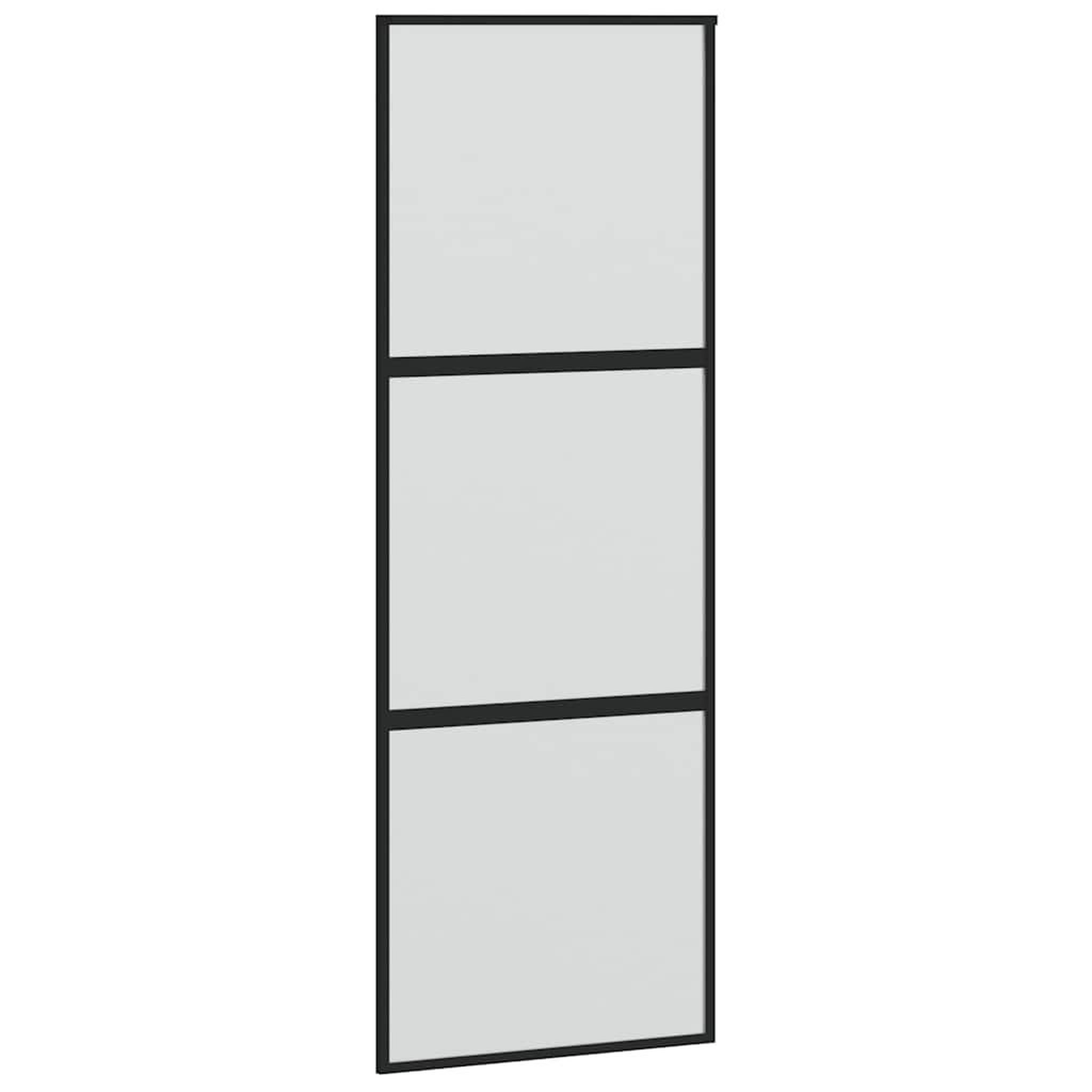 Voir la diapositive 5 : VIDAXL Porte coulissante kit quincaillerie noir 76x205 cm verre trempe