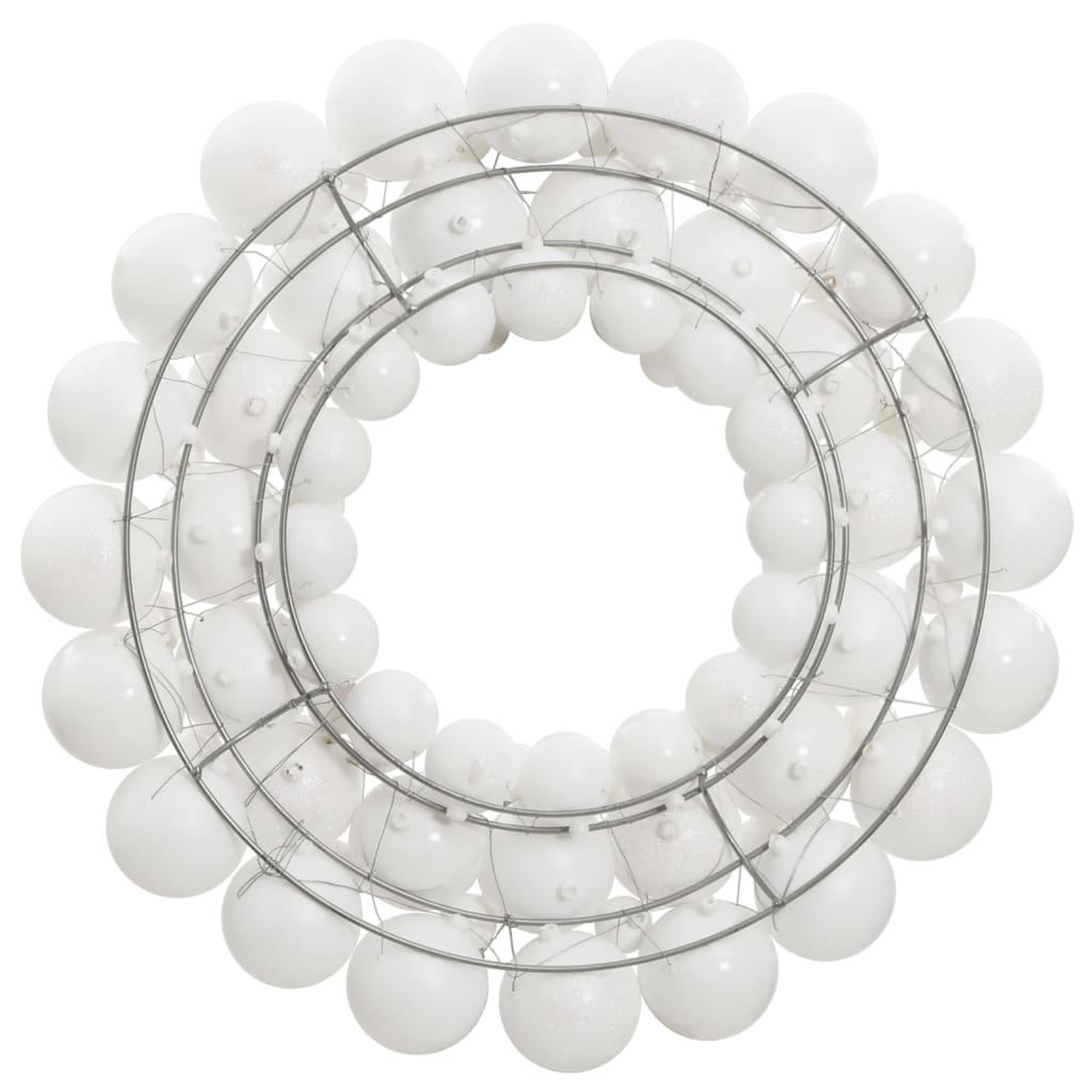 Voir la diapositive 2 : VIDAXL Couronne de Noël blanc 45 cm polystyrene