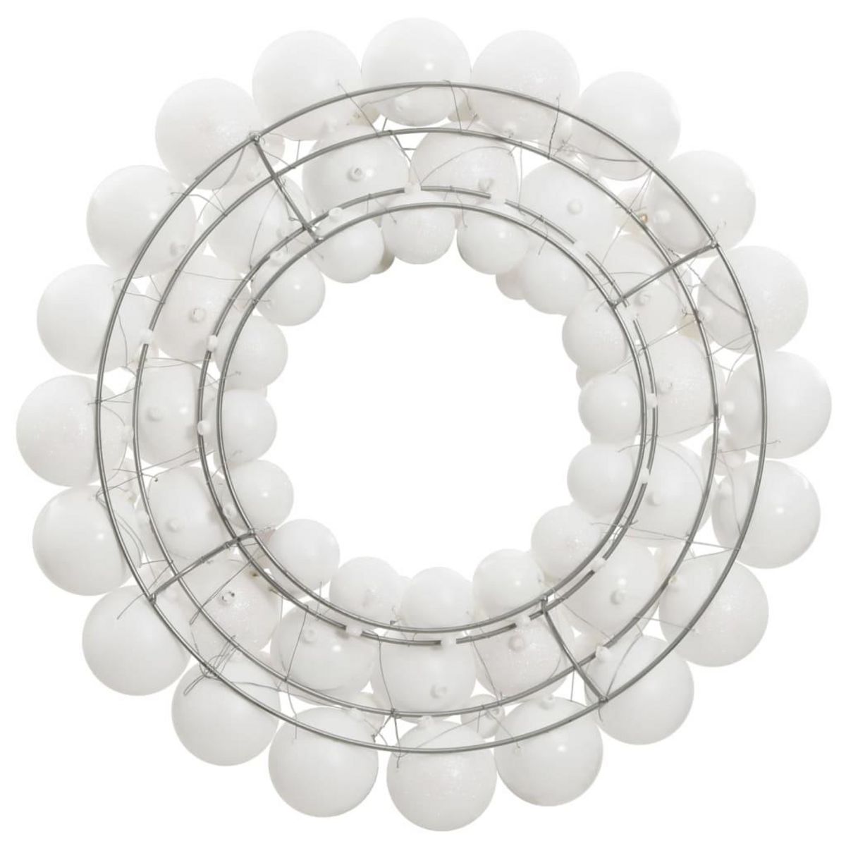 VIDAXL Couronne de Noël blanc 45 cm polystyrene