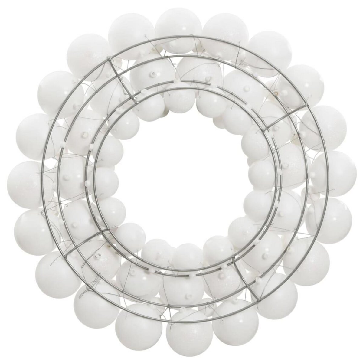 VIDAXL Couronne de Noël blanc 45 cm polystyrene
