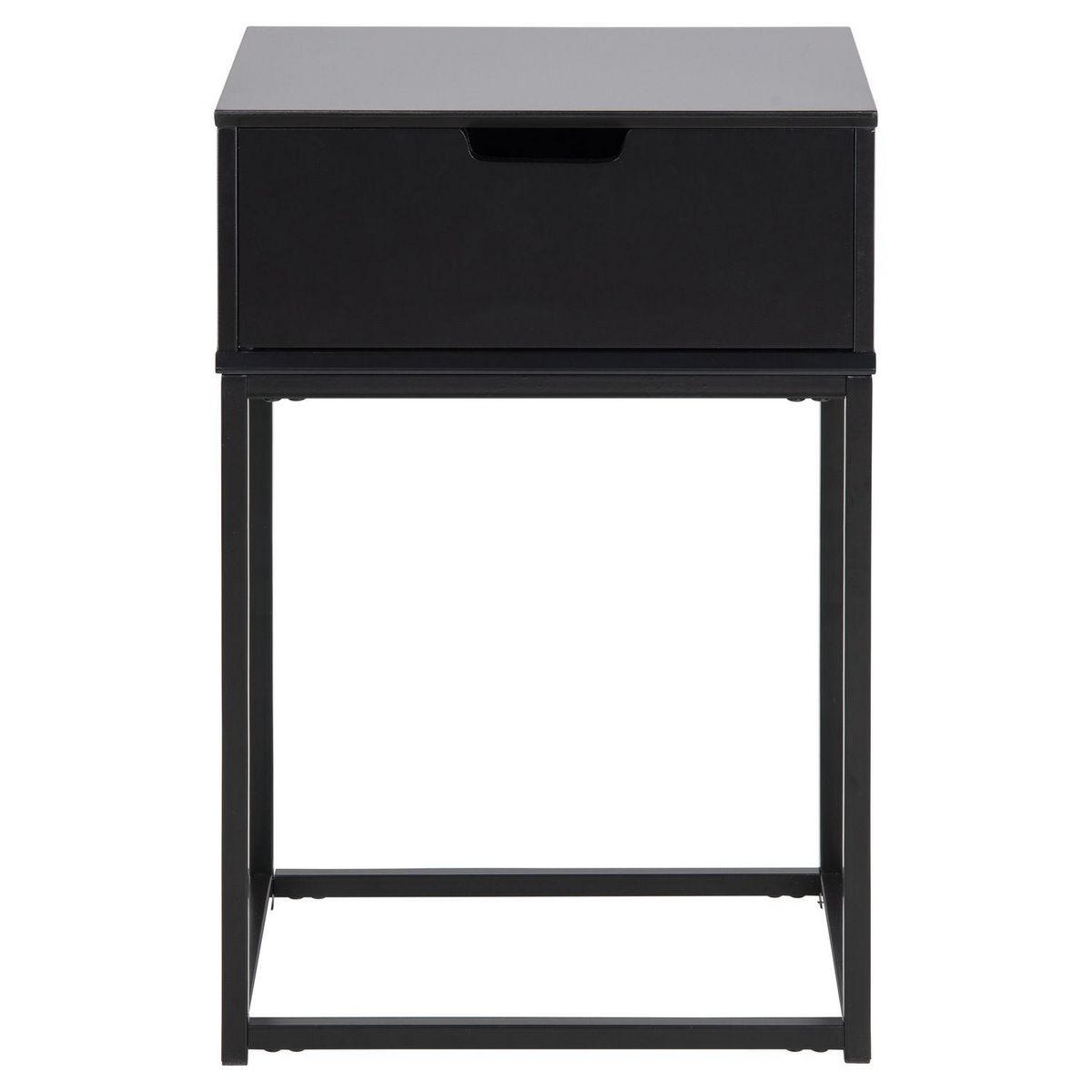 TOILINUX Table de chevet 1 tiroir en MDF et Métal