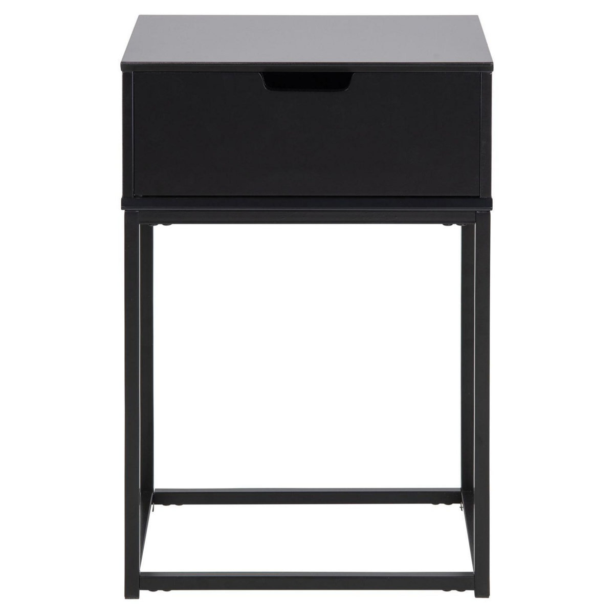 TOILINUX Table de chevet 1 tiroir en MDF et Métal