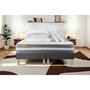Voir la diapositive 1 : SEPTNUITS PACK matelas + double sommier gris Memo Plus Mémoire de forme 3 zones + 2 oreillers + couette