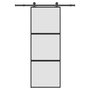 Voir la diapositive 1 : VIDAXL Porte coulissante kit de quincaillerie trempe verre aluminium