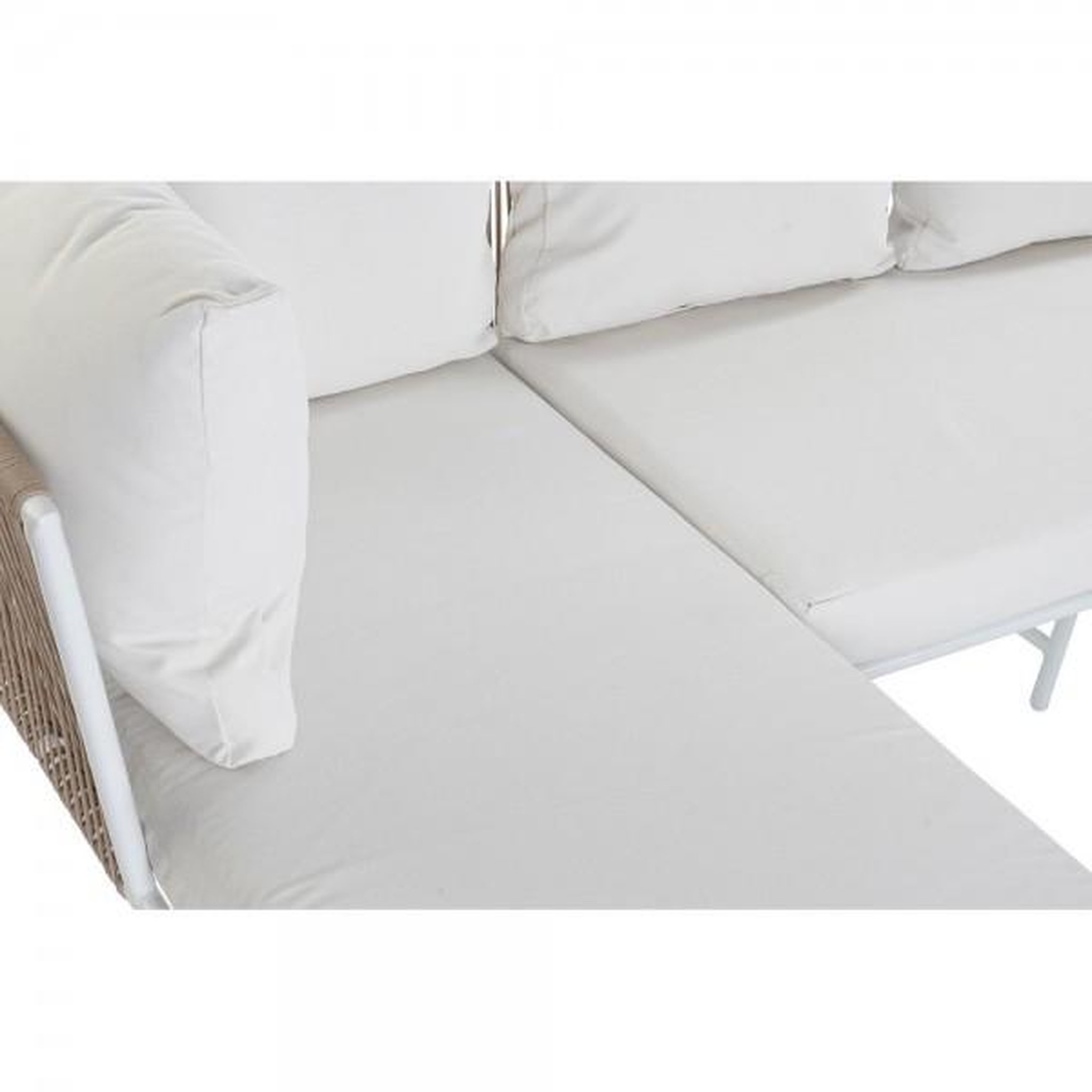 Voir la diapositive 5 : MARKET24 Canapé de jardin DKD Home Decor Beige Polyester Corde Aluminium (196 x 75 x 68,5 cm)
