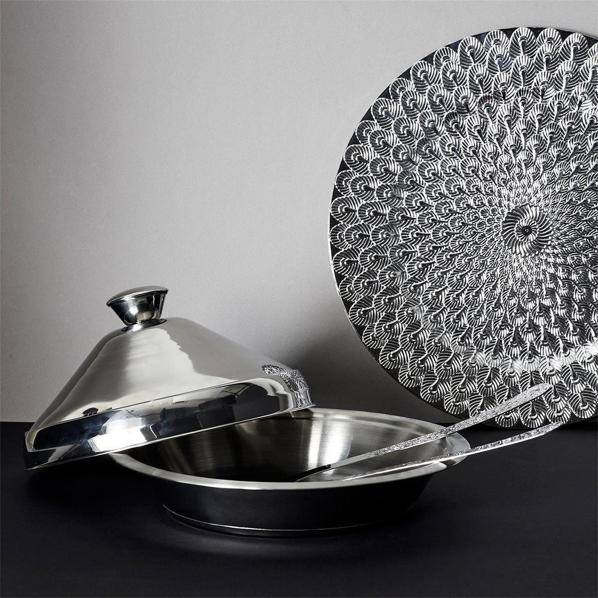 Voir la diapositive 3 : COOK CONCEPT Tajine en Inox  Induction  24cm Argent