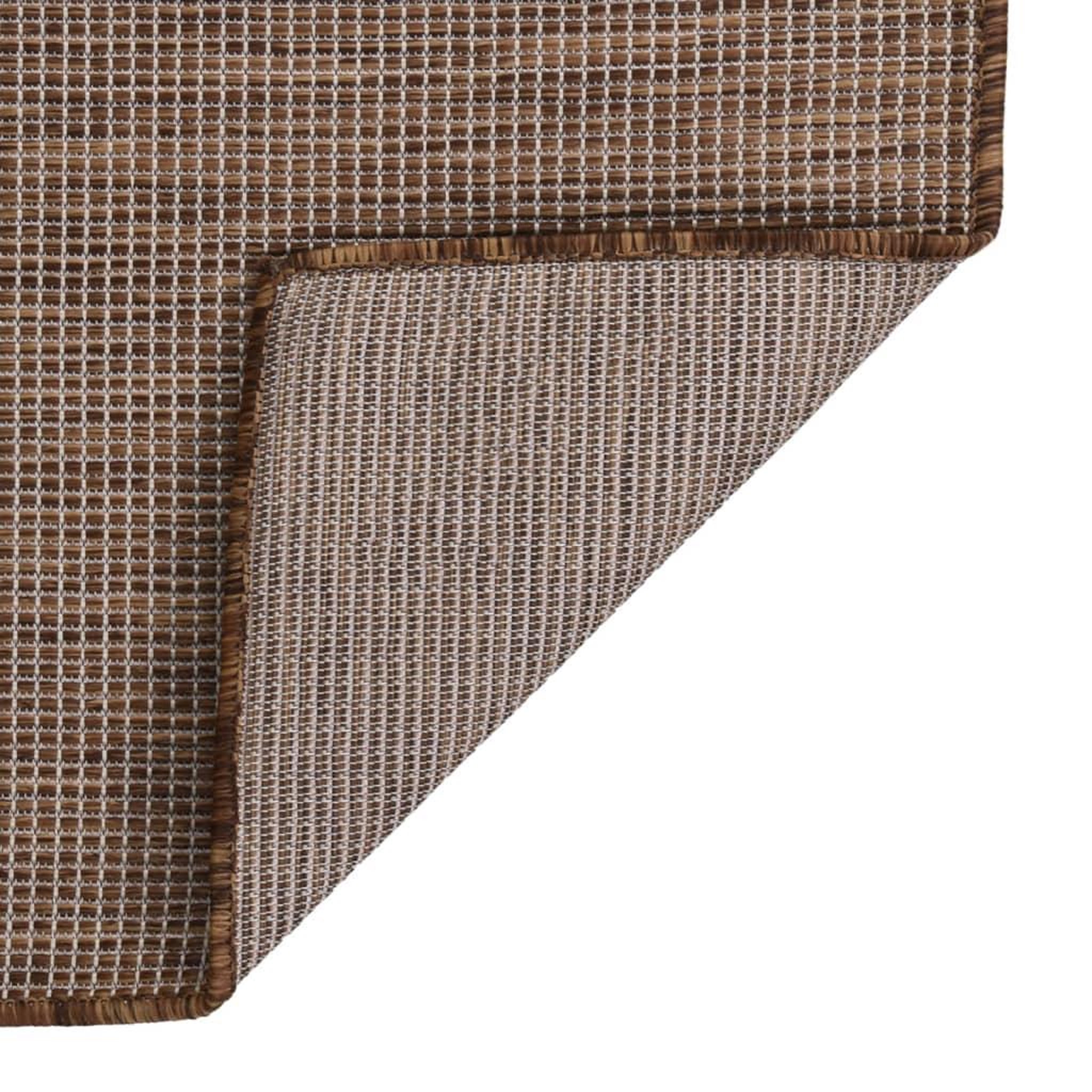 Voir la diapositive 2 : VIDAXL Tapis a tissage plat d'exterieur 80x150 cm Marron