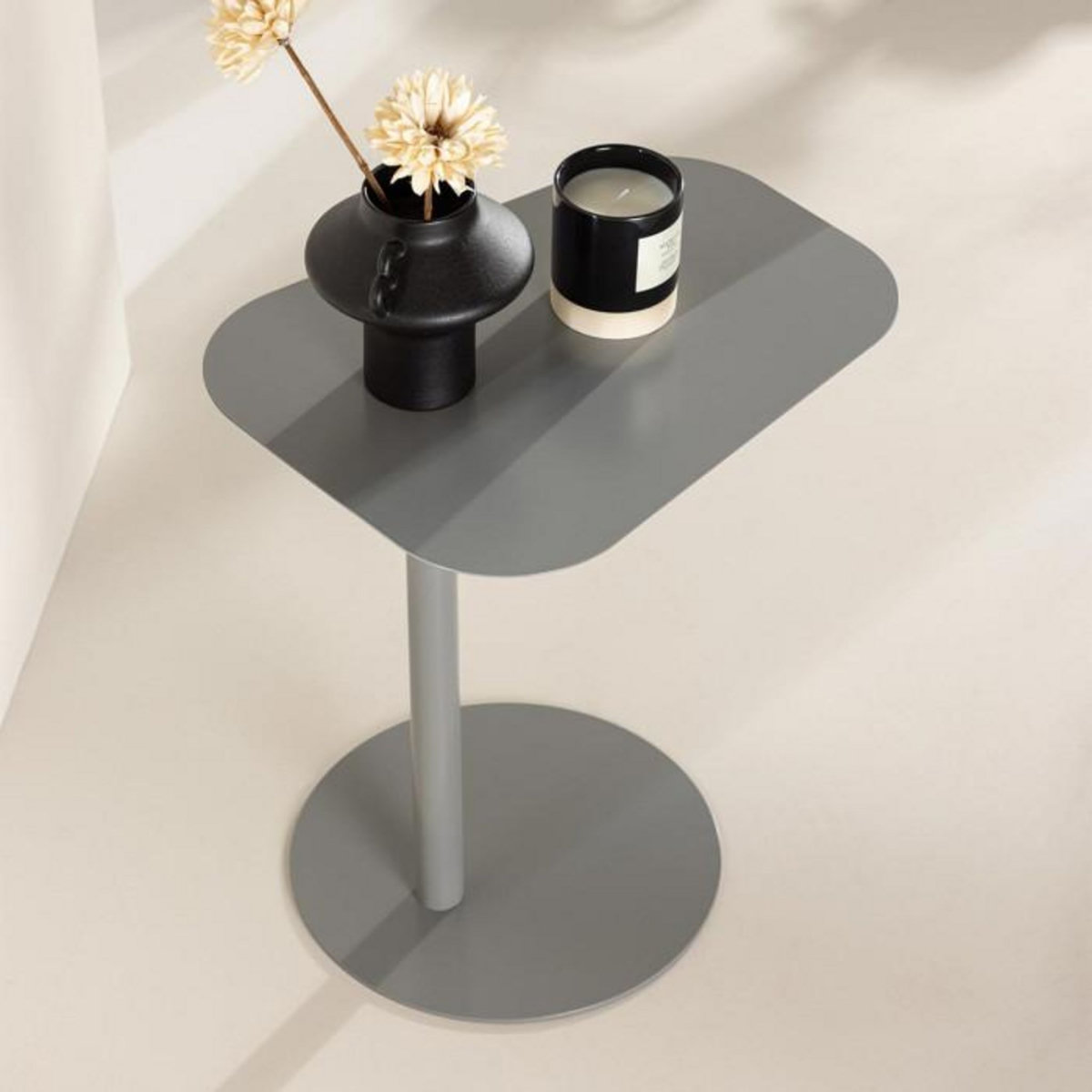 Paris Prix Table d'Appoint Design  San Jose  50cm Gris Clair