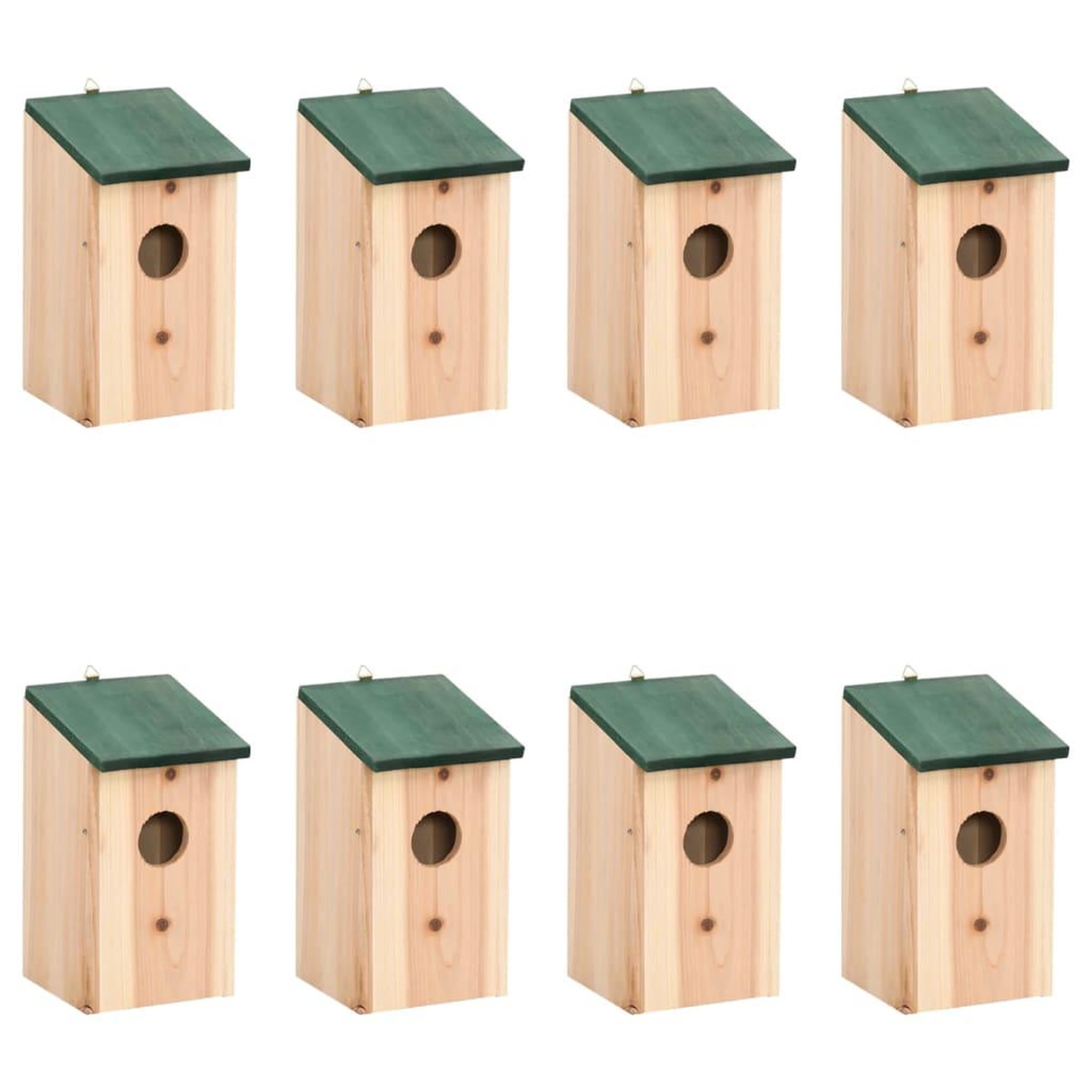 VIDAXL Nichoirs 8 pcs bois 12x12x22 cm