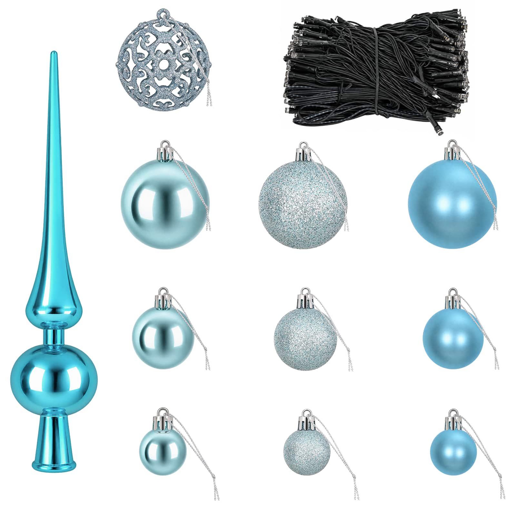 Voir la diapositive 6 : VIDAXL Ensemble de Boules de Noël 120 pc Turquoise Diam. 6 cm