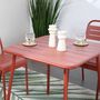 Voir la diapositive 4 : CONCEPT USINE Table salon de jardin repas 4 places 70x70cm terracotta BERGAME