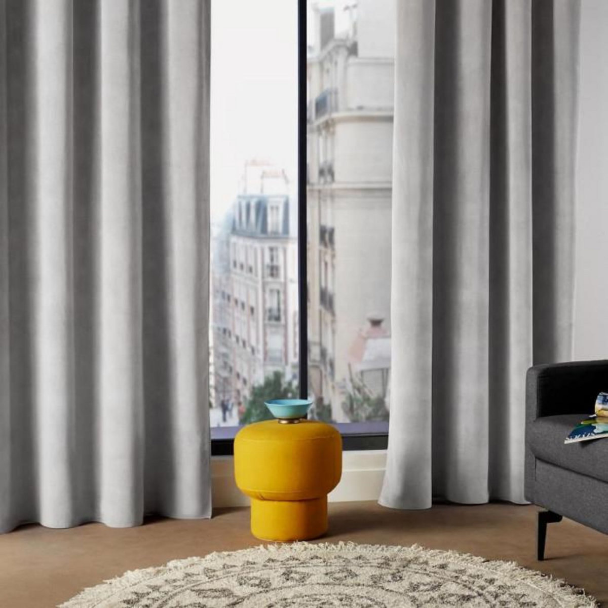 ATMOSPHERA Rideau Tamisant  Lilou  140x260cm Gris