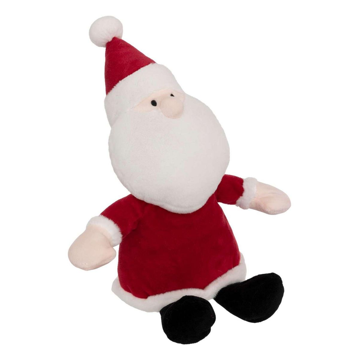 ATMOSPHERA Plaid 90x75 cm et peluche père Noël - Rouge