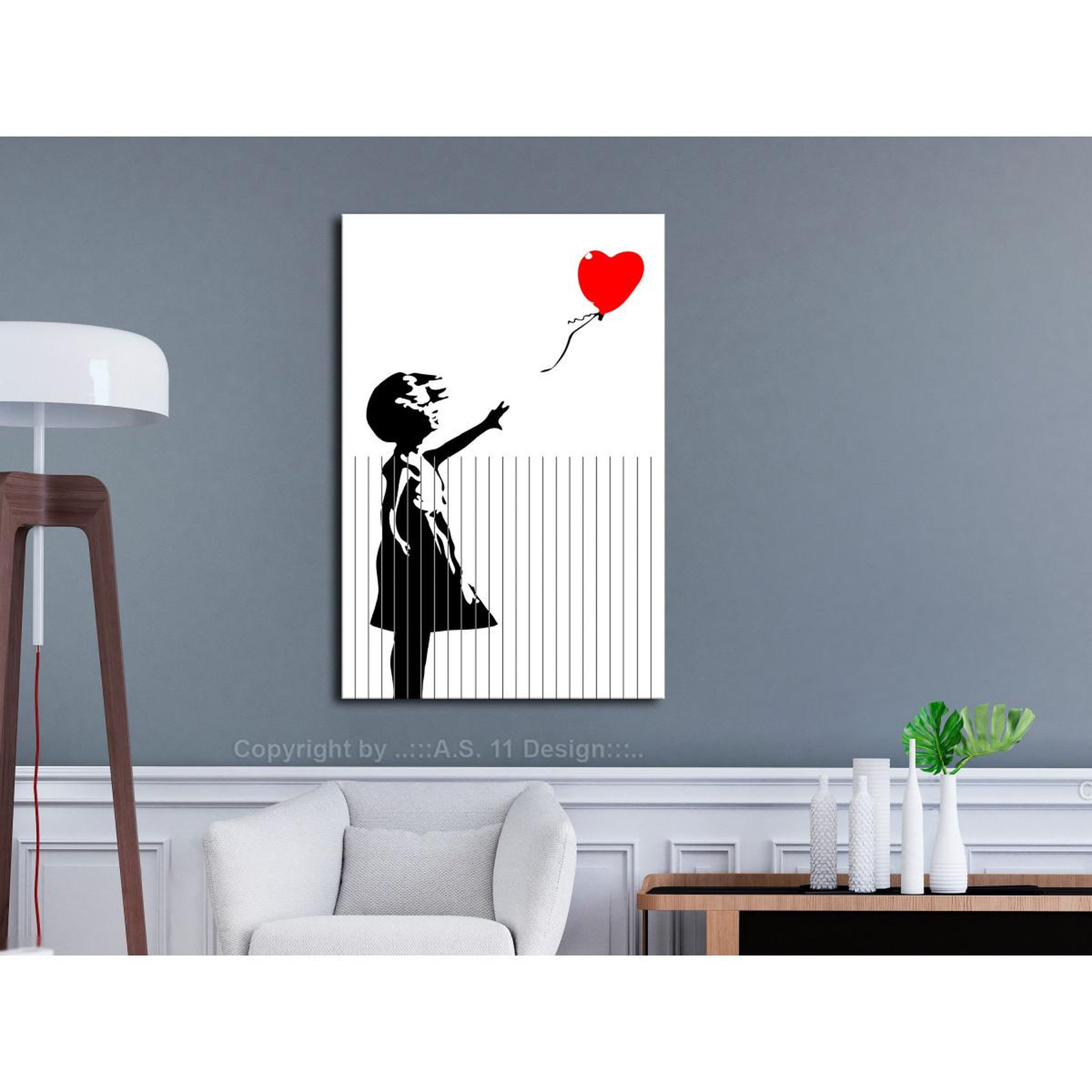 Voir la diapositive 2 : Paris Prix Tableau imprimé  cut - banksy