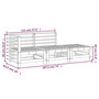 Voir la diapositive 6 : VIDAXL Salon de jardin 3 pcs bois de pin impregne
