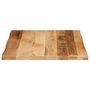 Voir la diapositive 4 : VIDAXL Dessus de table bord vivant 60x60x2,5 cm bois de manguier brut