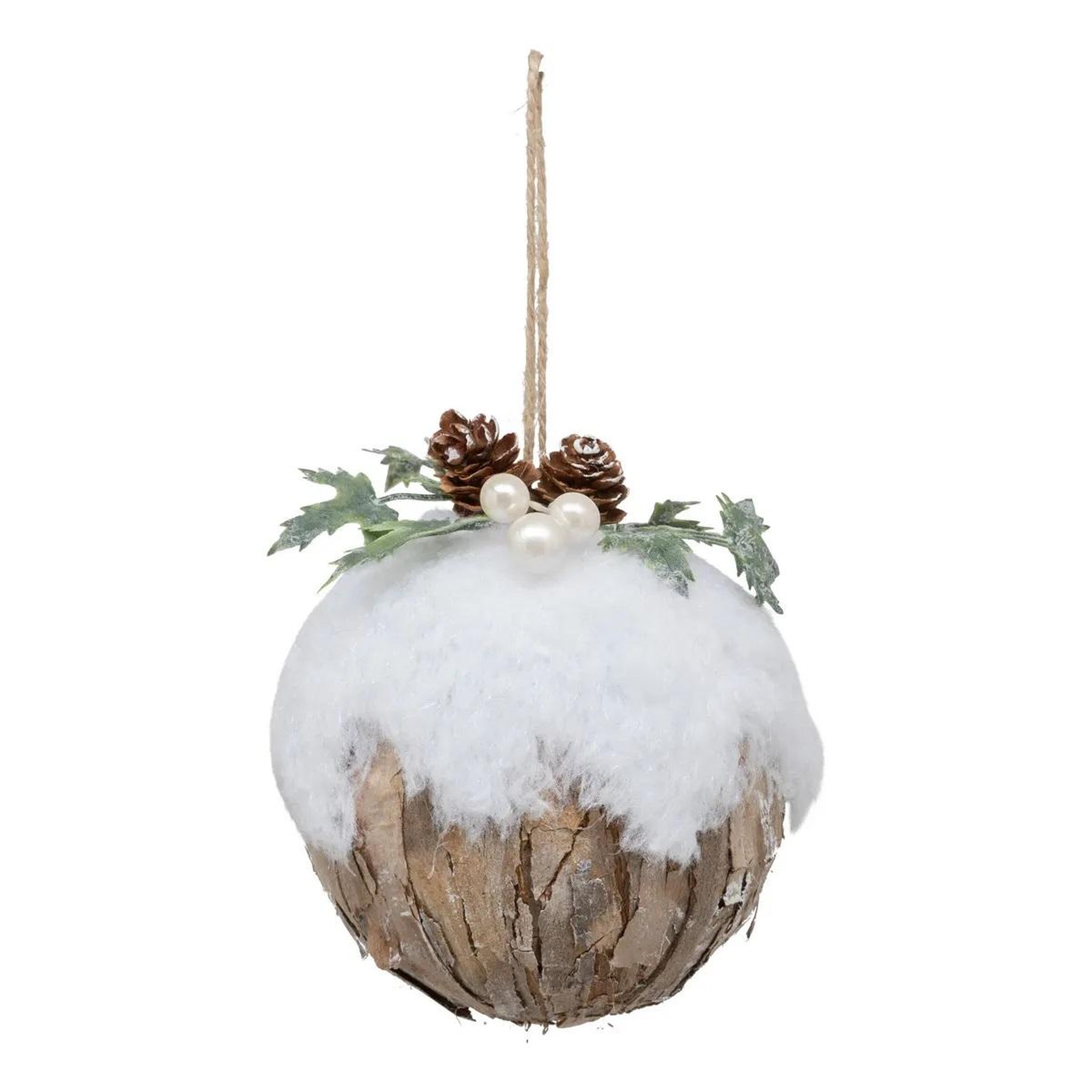 Eden Boule de noel joyeux noel bois et neige