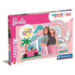 CLEMENTONI Puzzle 104 pièces Shaped Barbie