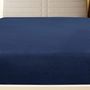 Voir la diapositive 2 : VIDAXL Drap-housse Jersey Bleu marine 180x200 cm Coton