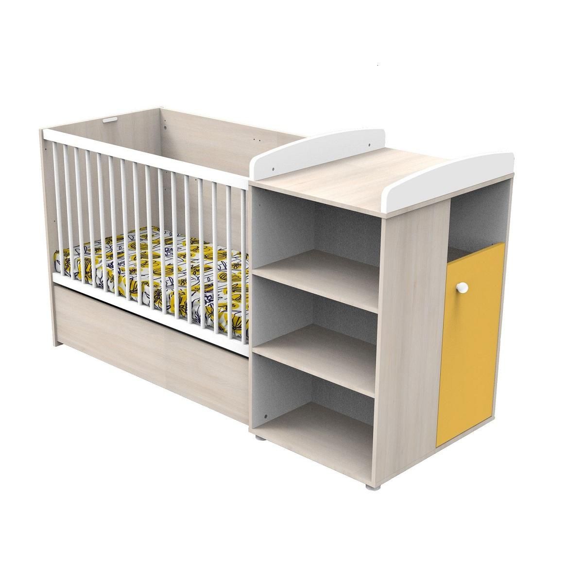 BABY PRICE Lit Combiné 120x60 évolutif en 90x190 cm YUZU 