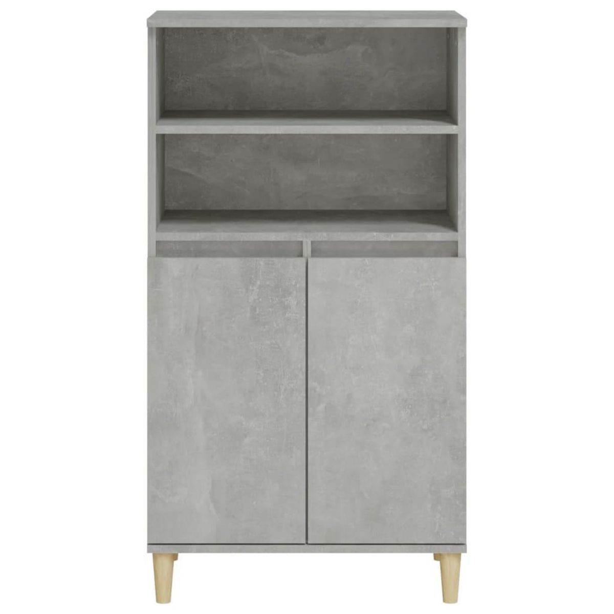 VIDAXL Buffet haut Gris beton 60x36x110 cm Bois d'ingenierie