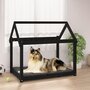 Voir la diapositive 1 : VIDAXL Lit pour chien Noir 101x70x90 cm Bois de pin solide