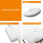 Voir la diapositive 3 : VIVEZEN Kit complet de housses polaires pour table de massage - Sherpa - Blanc