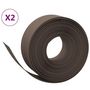 Voir la diapositive 2 : VIDAXL Bordures de jardin 2 pcs marron 10 m 20 cm polyethylene