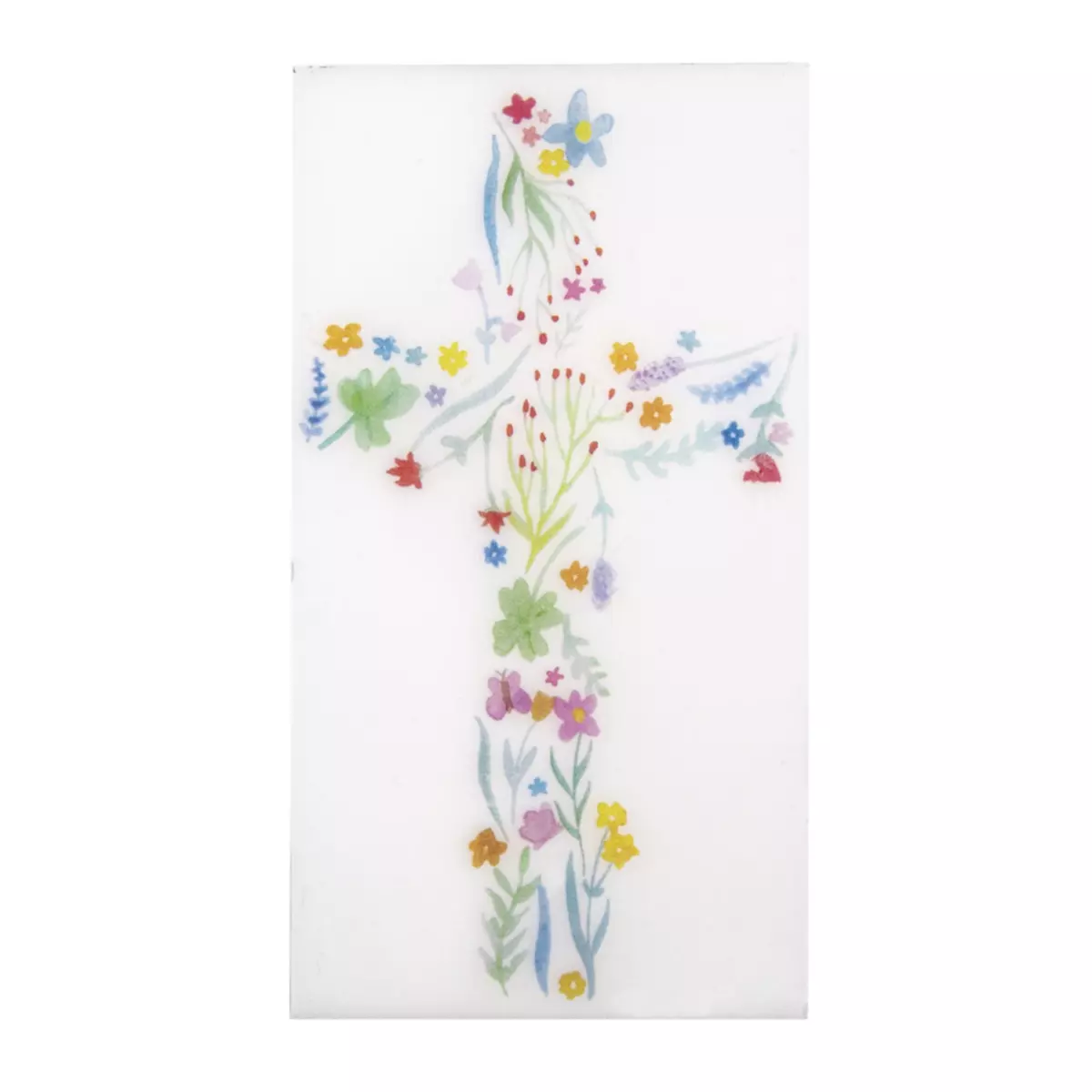 Rayher Motifs de cire Croix florale, Colore, 6,5x12cm, 1 pce
