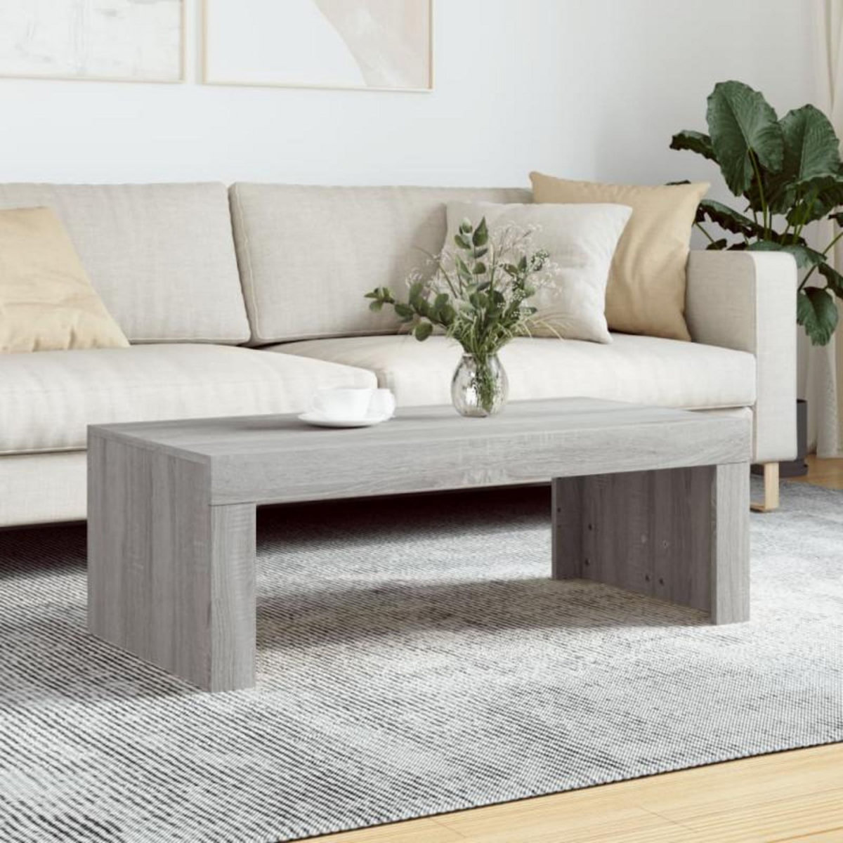 VIDAXL Table basse sonoma gris 102x50x36 cm bois d ingénierie