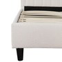 Voir la diapositive 5 : CONCEPT USINE Lit en tissu bouclettes beige 140x190 CAMBRIDGE