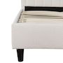 Voir la diapositive 5 : CONCEPT USINE Lit en tissu bouclettes beige 140x190 CAMBRIDGE