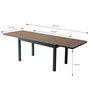 Voir la diapositive 3 : CONCEPT USINE Salon de jardin 8 places avec table extensible 270cm en aluminium et bois LOBOC