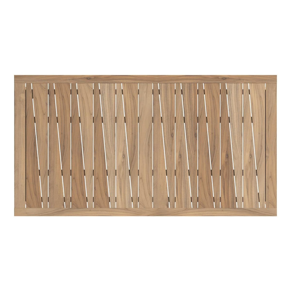 MAISON PAVANE Table et chaises de jardin 8 personnes, bois, résine tressée naturelle-Tunga