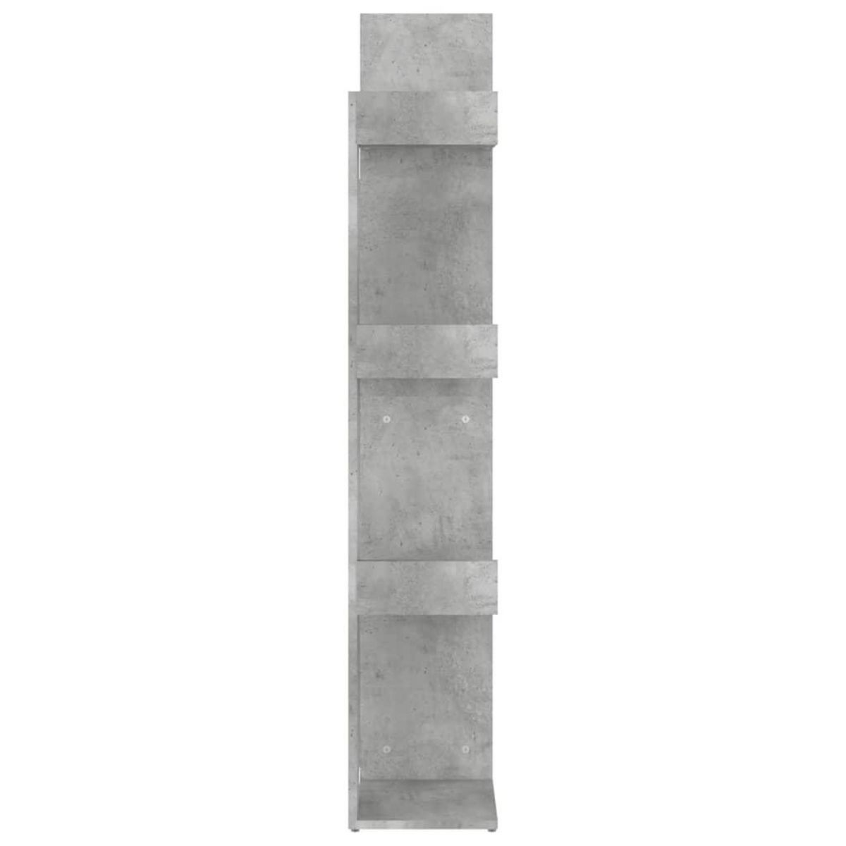 VIDAXL Bibliotheque Gris beton 48x25,5x140 cm Bois d'ingenierie