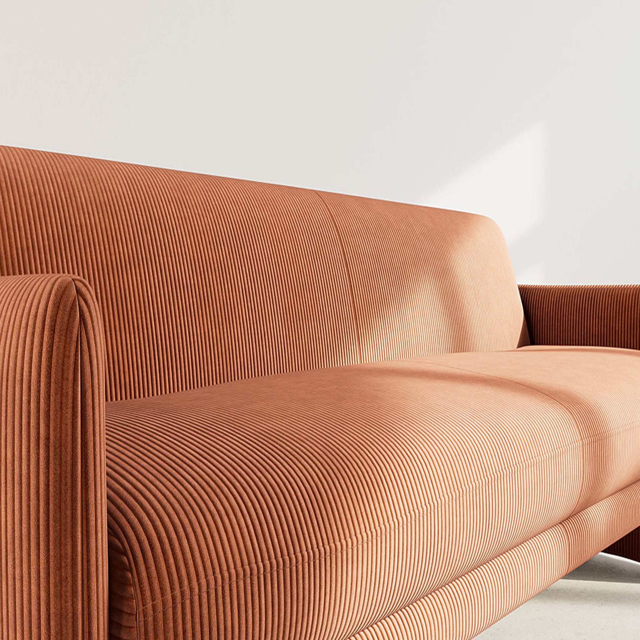 Voir la diapositive 4 : BEST MOBILIER Mathis - canapé convertible clic-clac 3 places en velours côtelé