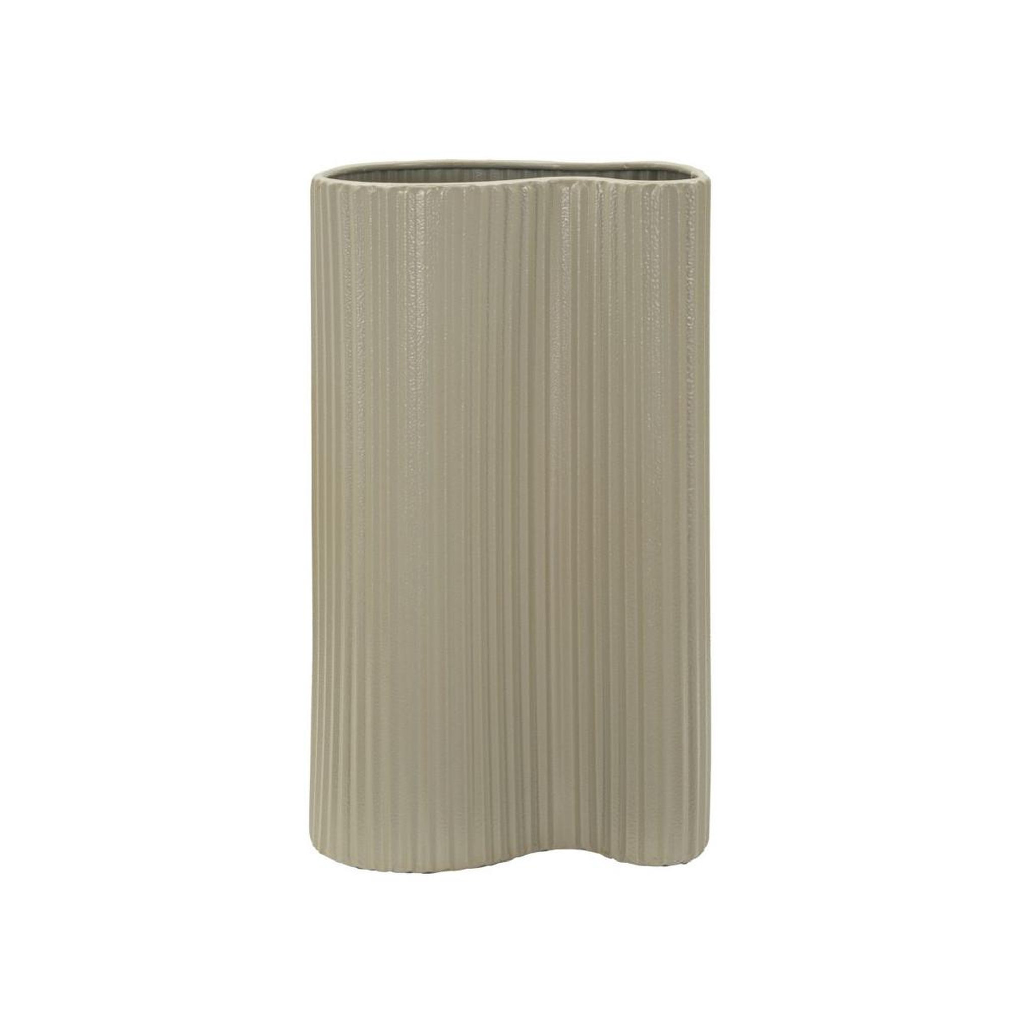 Paris Prix Vase design en métal  frankfurt  36cm beige foncé