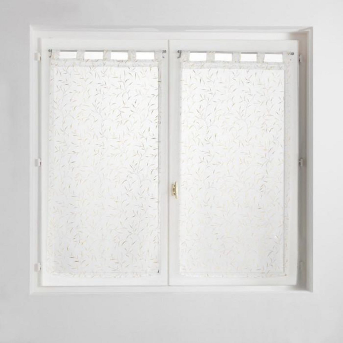 Paris Prix Paire de Voilages à Passants  Maissa  60x120cm Or