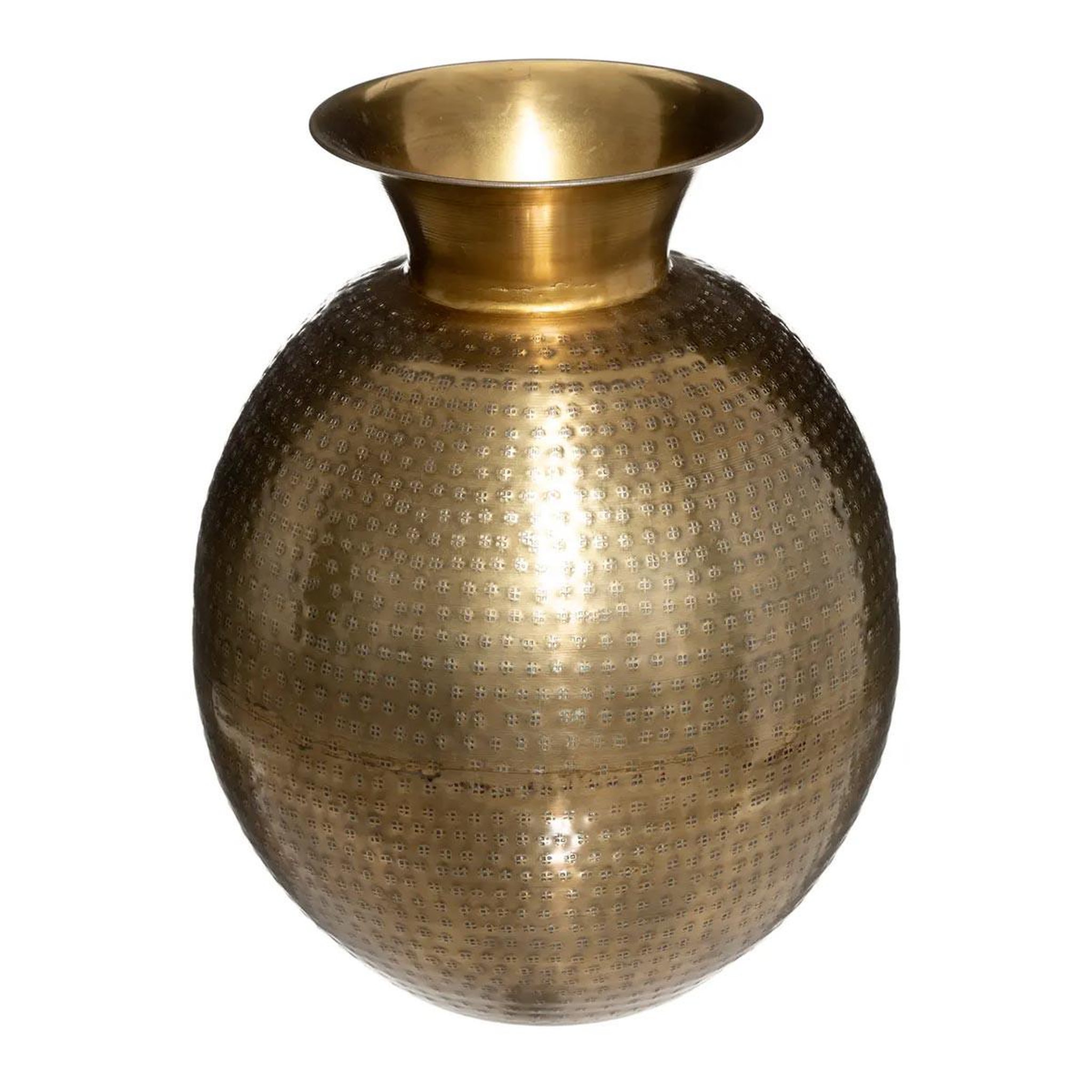 ATMOSPHERA Vase design en métal  oasis  40cm or