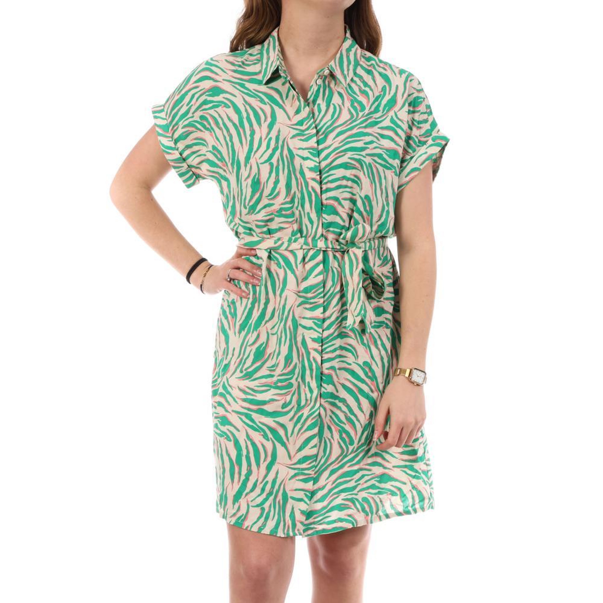 Voir la diapositive 1 : Vero Moda Robe Verte Femme Vero Moda Easy Joy 10302043