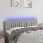 VIDAXL Tete de lit a LED Gris clair 144x5x78/88 cm Tissu