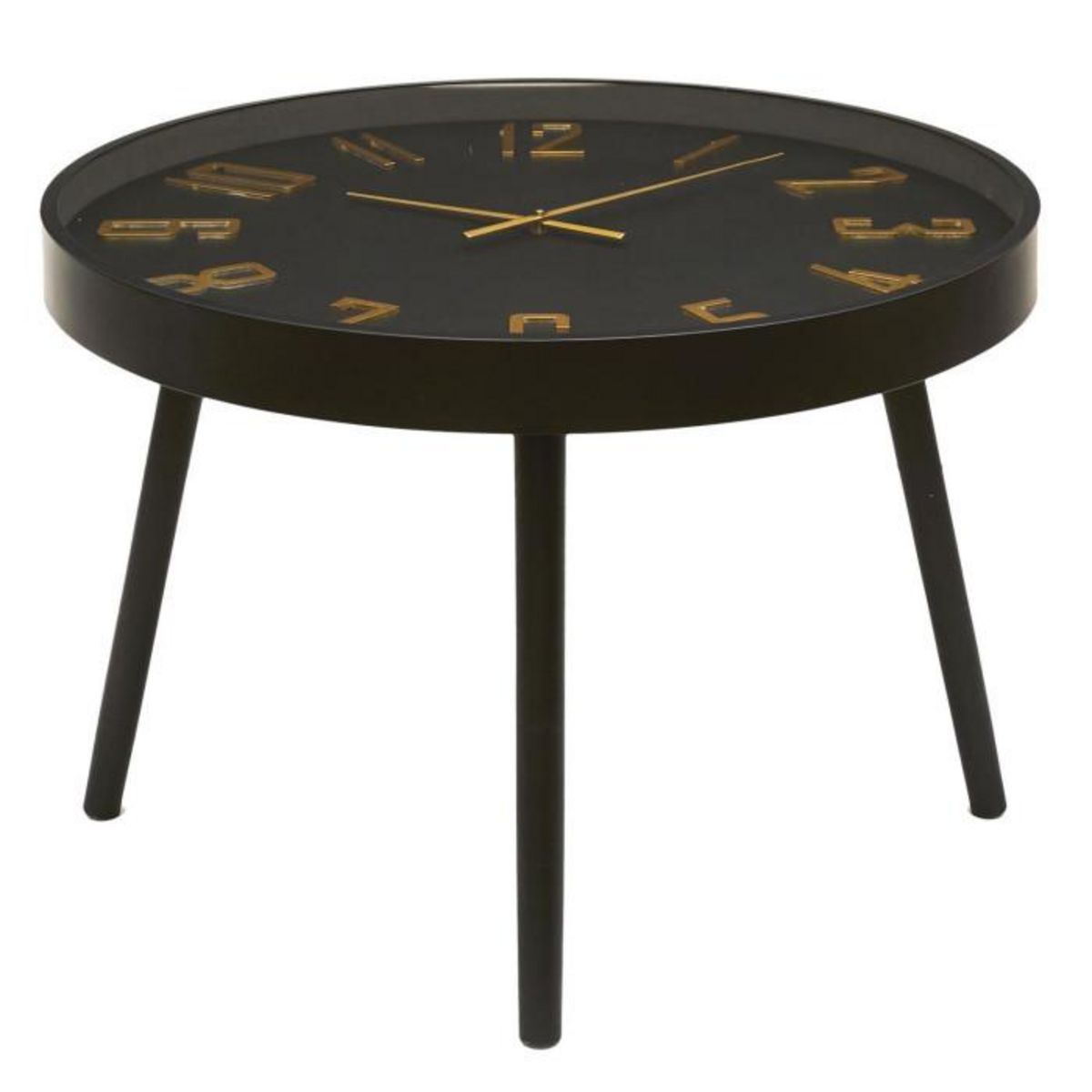 Paris Prix Table Basse Horloge  Lounge  70cm Noir