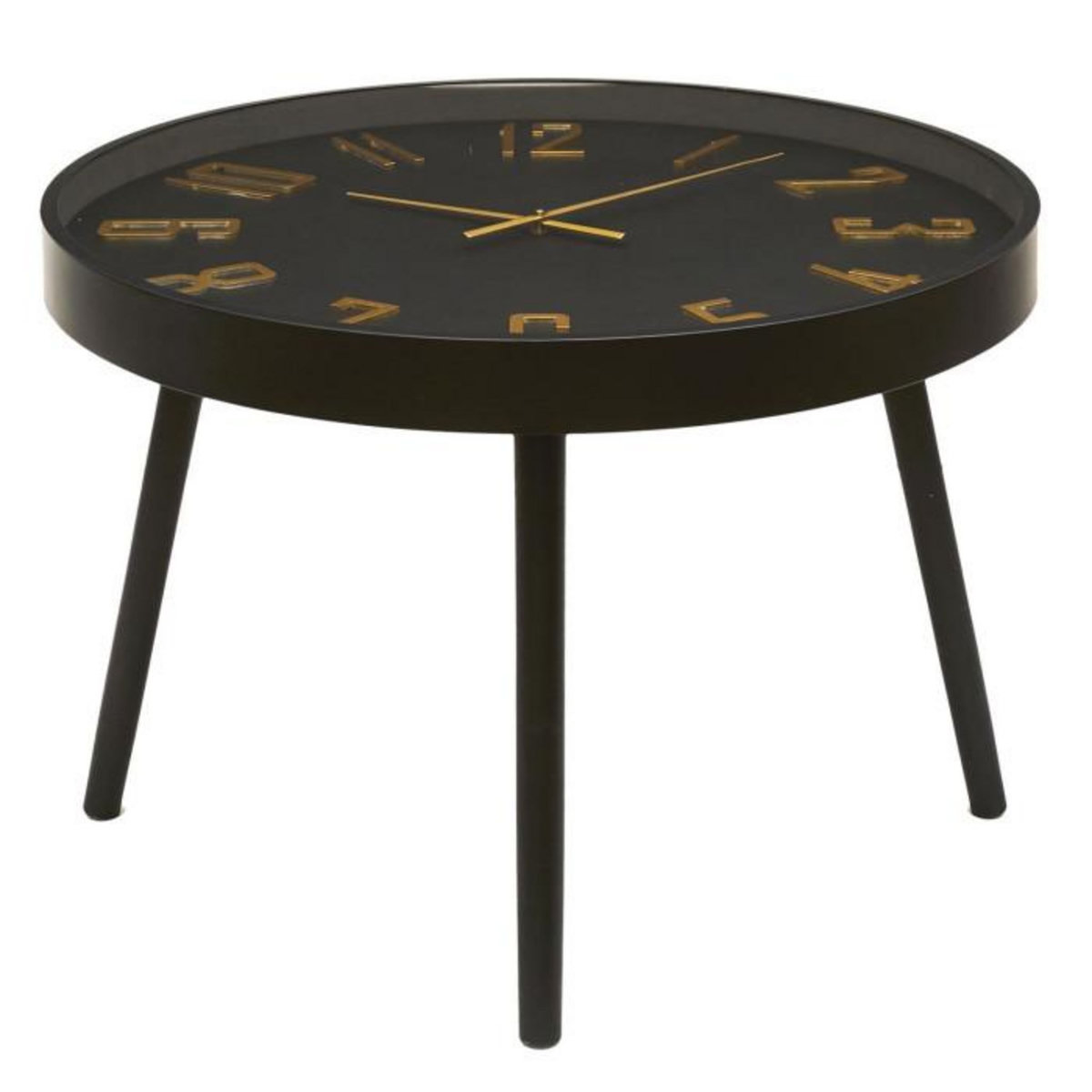 Paris Prix Table Basse Horloge  Lounge  70cm Noir