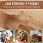 Voir la diapositive 4 : PAWHUT Cage pour hamsters souris petits rongeurs multi-niveaux 5 étages 10 plateformes bois de pin 60 x 40 x 120 cm